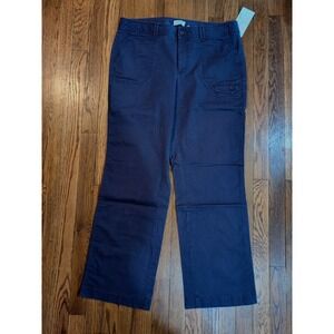 Levi Dockers Favorite Fit Womens GRAY Casual Dress Cargo Pants Sz 14 Stretch